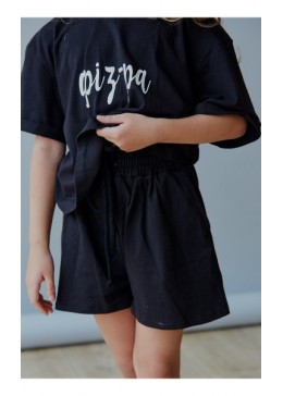 MiliLook чорні спортивні шорти для дівчинки Під замовлення